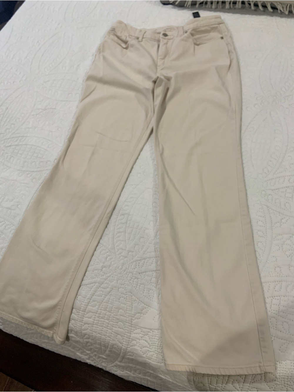 Chico's Light Cream Boot-Cut Pants